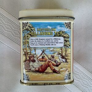 Australian Billabong Tea Small EMPTY Collectable Tin Container Display